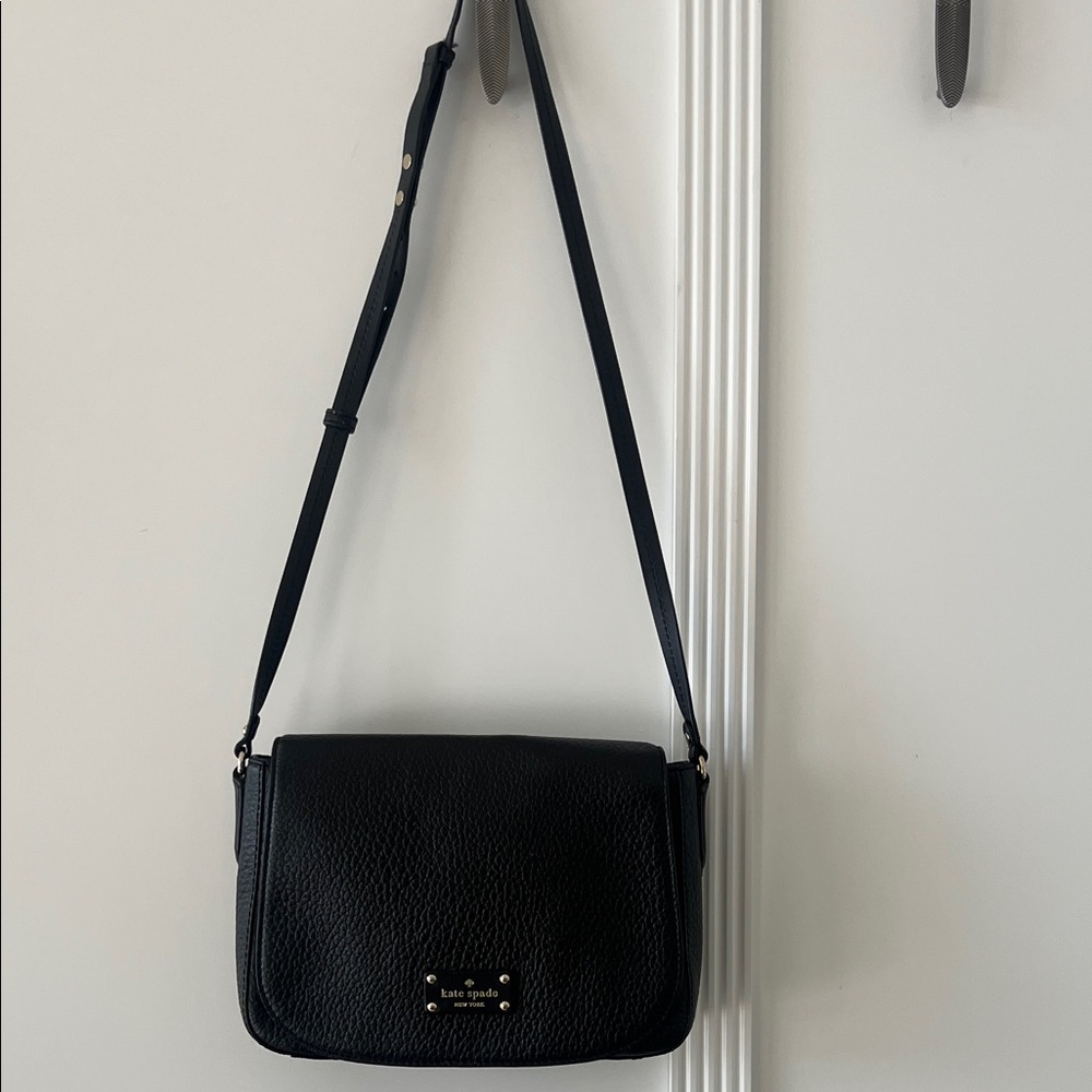 Kate Spade Black Pebbled Crossbody Bag